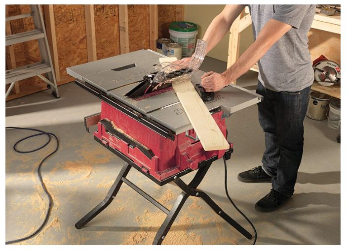 skil 10 corded table saw with folding stand