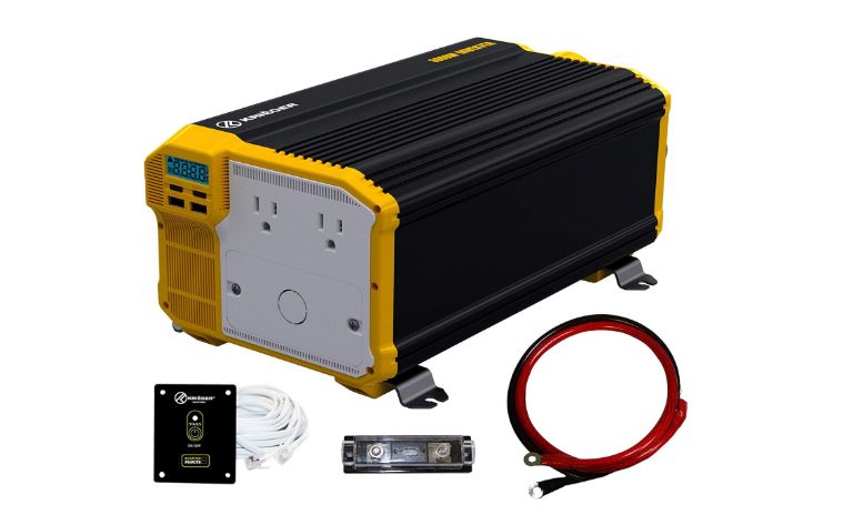 krieger 3000 watt 12v power inverter dual 110v ac outlet