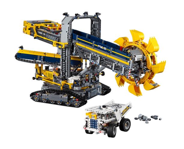 lego technic bucket wheel excavator 42055 construction toy review