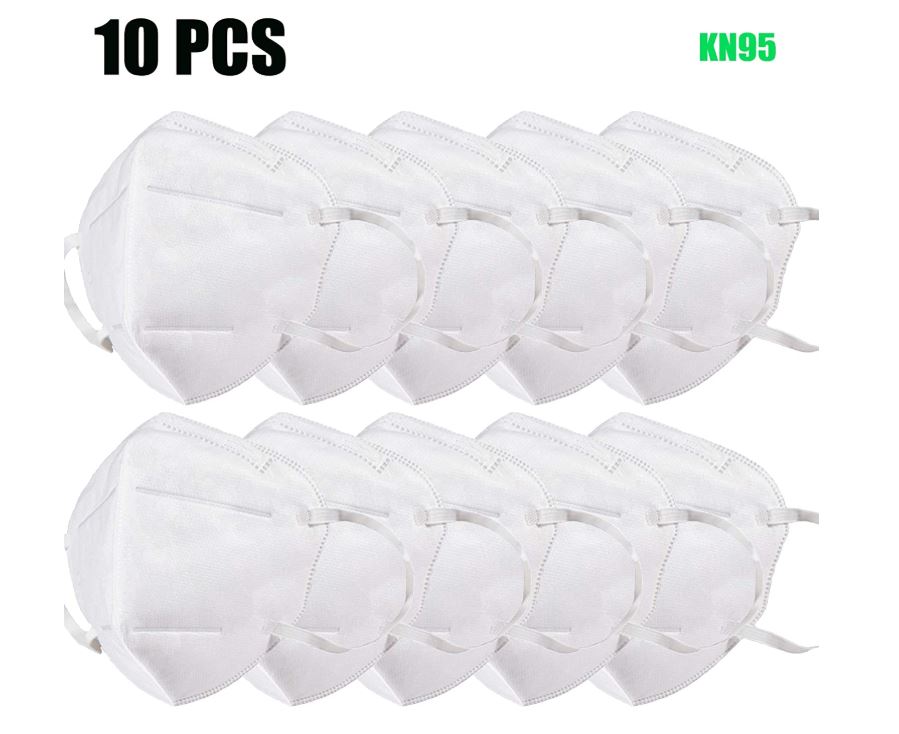 10 Pcs N95 Face Mask Disposable 3-Ply Particulate KN95 Mouth Masks Respirator Germ PM2.5 Dust Breathable