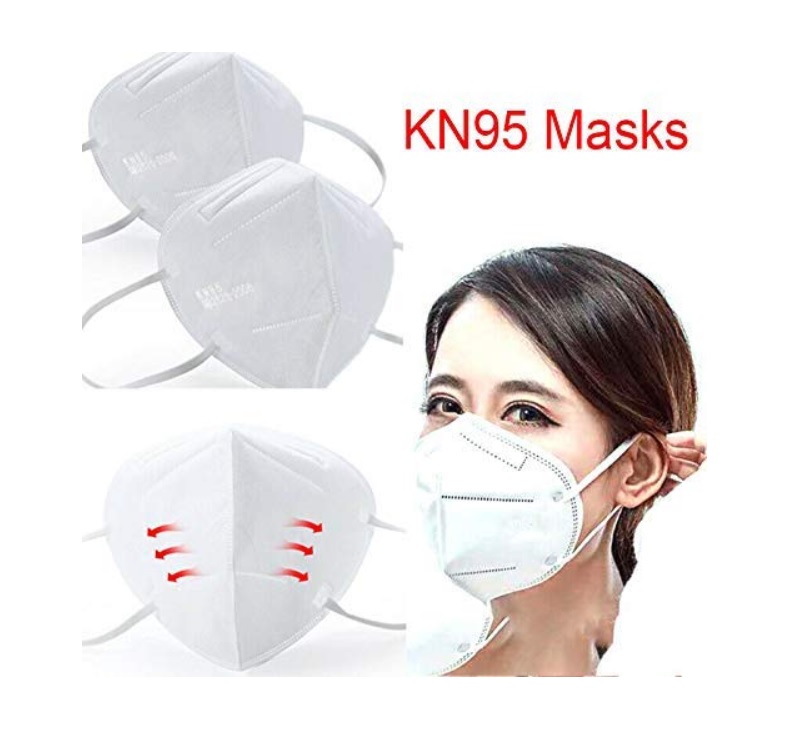 5 PCS Kn95 Mouth Masks 4-Layer PM2.5 N95 Respirator Face Masks Medical Reusable Mouth Mask for Men Women