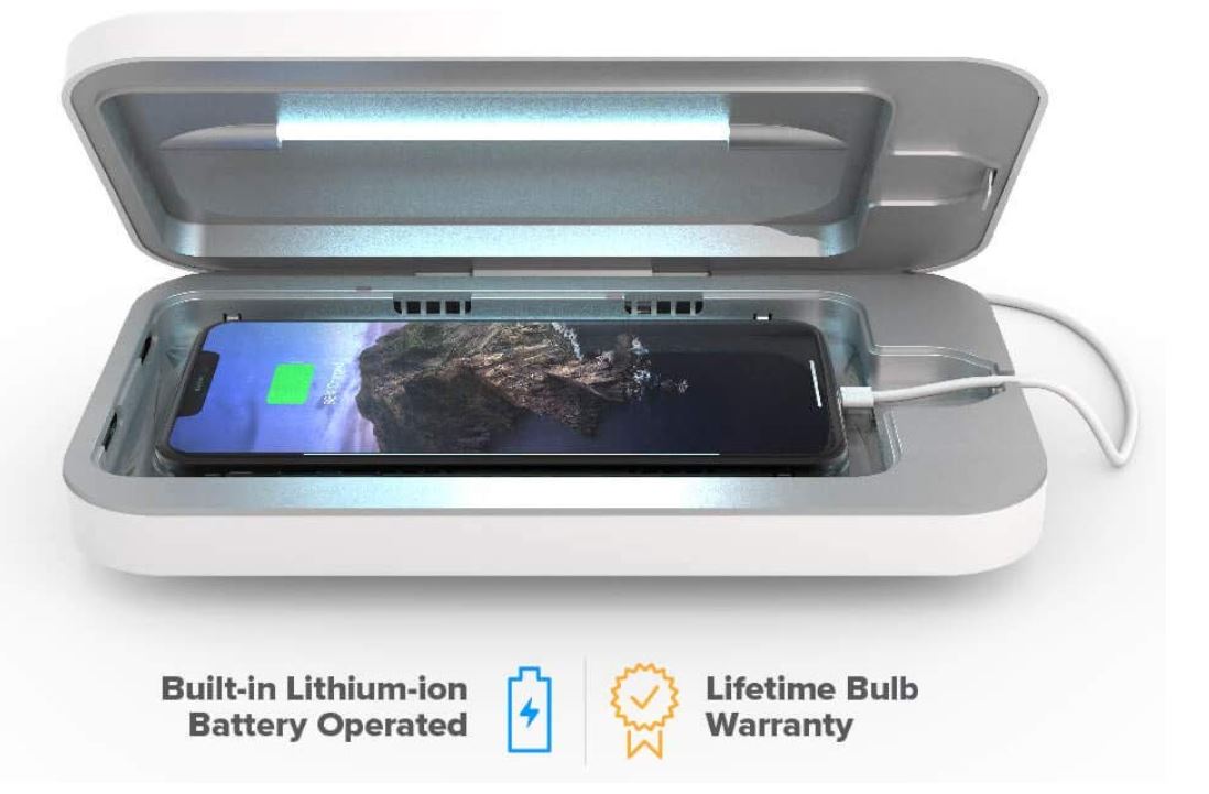 PhoneSoap Go Battery-Powered Smartphone Sanitizer & Portable Charger