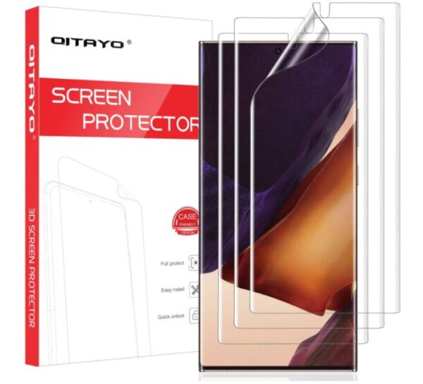 3 Pack QITAYO Designed for Samsung Galaxy Note 20 Ultra Screen Protector
