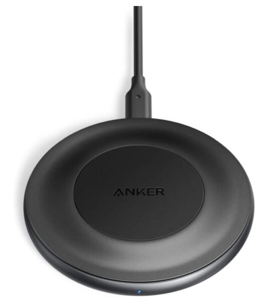 Anker 15W Max Wireless Charger with USB-C, PowerWave Alloy Pad