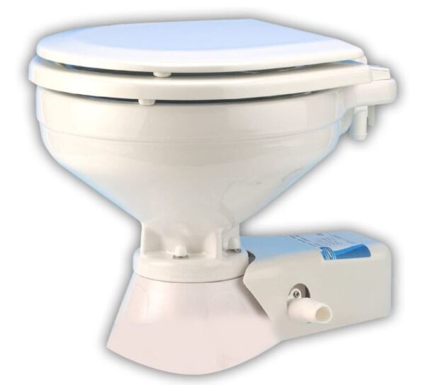 Jabsco Quiet Flush Marine Electric Toilet with Intake Pump, Seawater