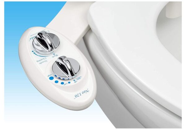 Luxe Bidet Neo 120 - Self Cleaning Nozzle - Fresh Water Non-Electric Mechanical Bidet Toilet Attachment