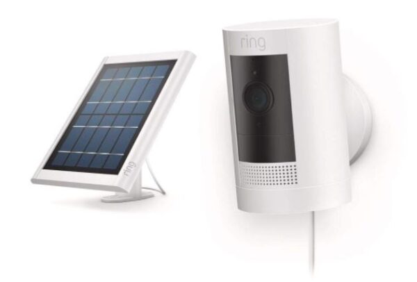 All-new Ring Stick Up Cam Solar HD security camera with two-way talk, Works with Alexa