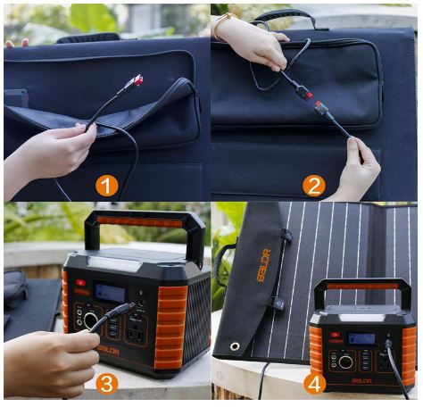 BALDR Portable Solar Panel Portable Power Station Solar Generator, Foldable Solar Cell Charger